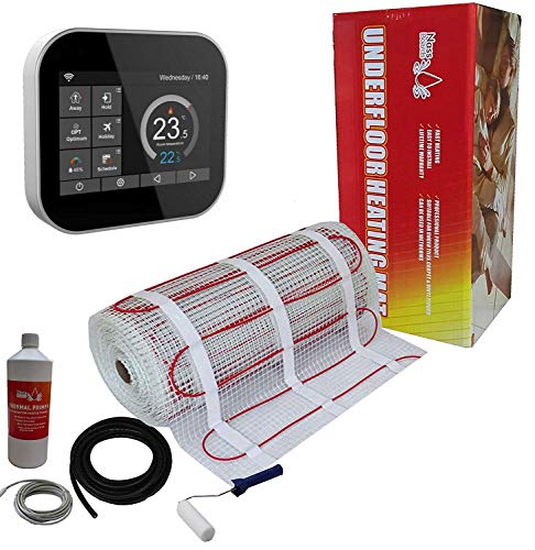 Nassboards Premium Pro - Kit de Calefacción Eléctrica Por Suelo Radiante Caja Roja de 150 W por 4m² Termostato Smart WiFi