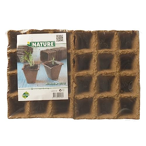 Nature Maceta de Turba Biodegradable 144 Unidades 4x4x5 cm Jardineras 6020128