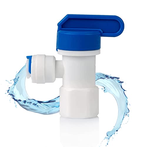 Nature Water Professionals - Válvula para Osmosis Inversa de 1/4 - Llave de Paso de Apertura y Cierre - Ideal Depósitos de Osmosis - Conexión Roscada Universal