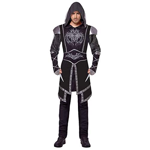 NET TOYS Disfraz Caballero Assassinen - Negro L (ES 52) - Misterioso Traje de Hombre Extravagante Disfraz Assassin´s Creed para Hombre Fiestas temáticas y Concurso de Disfraces
