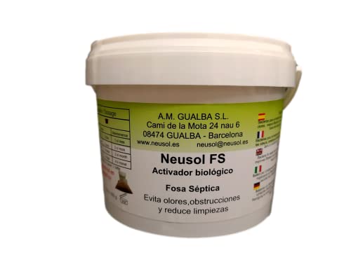 Neusol FS - Activador biológico - Bacterias Fosa séptica/tuberías/depósitos Aguas - Eliminador de olores - (1 Bote)