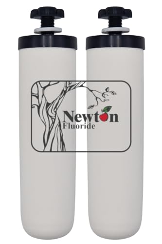 Newton Cartucho de filtro de agua por gravedad con eliminación de metales pesados y fluoruro | Compatible con British Berkefeld, Berkey y más (paquete de 2)