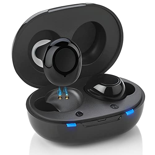 Next Generation In-Ear Personal Sound Device with Noise Reduction - Rechargeable ITE 2-Piece Set, Portable Charging Case Black