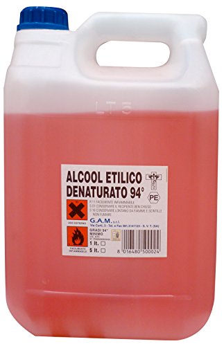 Nextradeitalia - Alcohol desnaturalizado de 94º, 5 l (paquete de 4 unidades)-