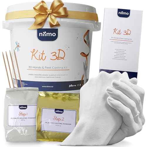 Niimo - Kit de moldeado de manos, de yeso, regalo personalizado para parejas, para él y ella