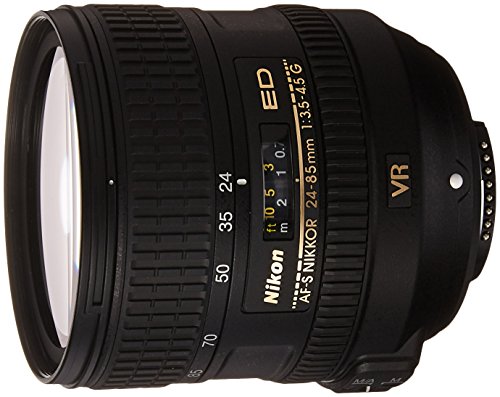 Nikon AF-S VR 24-85mm F3.5-4.5 G ED - Objetivo con Montura para Nikon (Distancia Focal 24-85mm, Apertura f/3.5, estabilizador de Imagen)