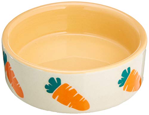 Nobby Cuenco de cerámica para roedores, Color Beige-Naranja, diámetro de 7,5 x 2,5 cm, 55 ml, 1 Unidad