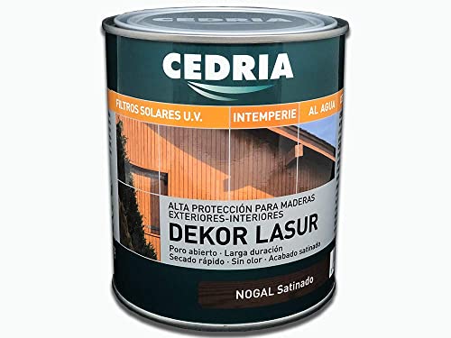 NOGAL Lasur protector madera exterior al agua Cedria Dekor Lasur 750 ml