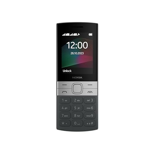 Nokia Teléfono con 150 funciones con radio FM, cámara con flash, batería potente, 20 horas de tiempo de conversación y 30 días en modo de espera, color negro