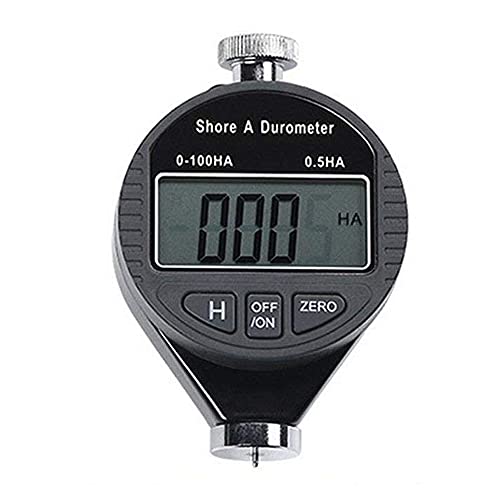 OBEST Durómetro Digital, Tipo Shore A, con Pantalla LCD, Herramienta para Medir la Dureza de Plástico, Caucho, Silicona y Neumáticos, Rango de Medición de 0-100HA