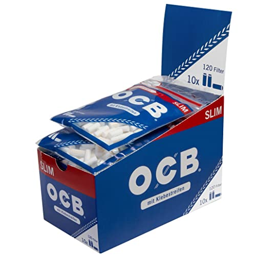 OCB Delgado, 10 120, Diámetro de 6 mm – en práctica Bolsa resellable – 10 x 150 filtros por Bolsa = 1 cartón, Fino