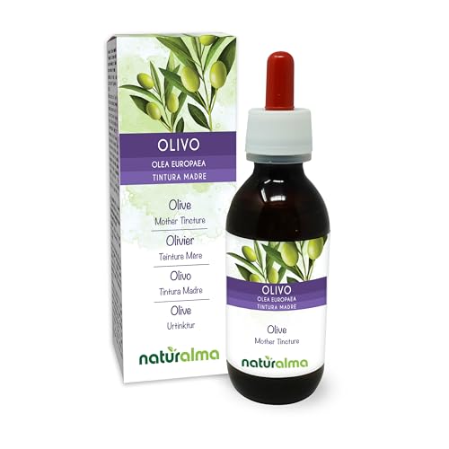 Olivo (Olea europaea) hojas Tintura Madre sin alcohol Naturalma | Extracto líquido gotas 120 ml | Complemento alimenticio | Vegano