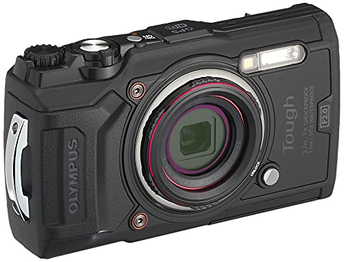 Olympus Tough TG-6 Cámara de Acción, 12 Megapíxeles, Estabilización de Imagen Digital, 4X Zoom de Gran Angular, Vídeo 4K, 120fps, Wi-Fi, Negro