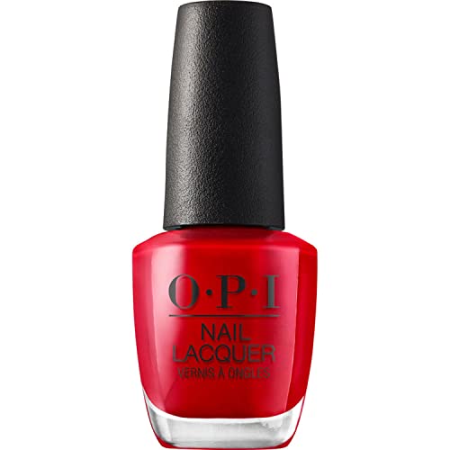 OPI Nail Laquer, Esmalte de Uñas con Duración de Hasta 7 días, Efecto Manicura Profesional, 'Big Apple Red' , 15 ml