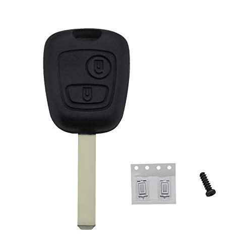 OTOTEC Kit de reparación de llaves, compatible con Xsara Picasso Berlingo C1 C2 C3 C4 C6 Xsara Remote Key – 2 botones con interruptores táctiles sin cortar
