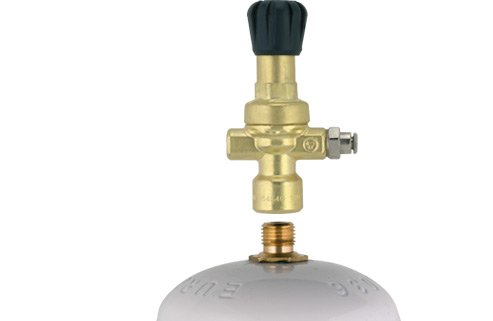 Oxyturbo - Regulador de presión para botellas de gas desechables (CO2, argón, mezcla), conector M10X1RH.