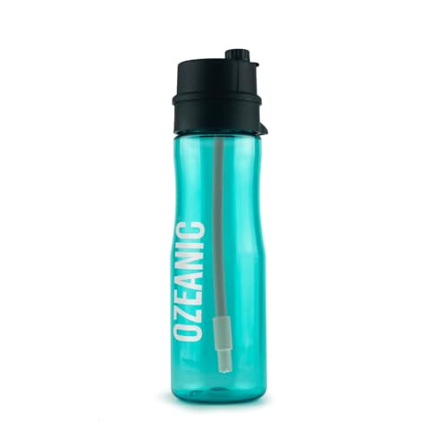 OZEANIC | EcoBottle | Botella Purificadora de agua Reutilizable | Elimina virus y bacterias | Ozonizador de agua | Generador de ozono | Botella de Agua Deporte | Filtro de Agua | Turquesa | 750ML