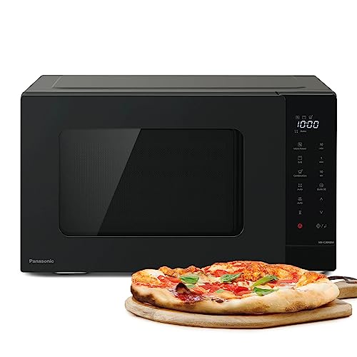 Panasonic NN-K36NBMEPG, Horno Microondas, 24 Litros, 900W de Potencia, 8 Programas Automáticos, Tecnología de Cocción Dual, Función Quick 30, Negro.