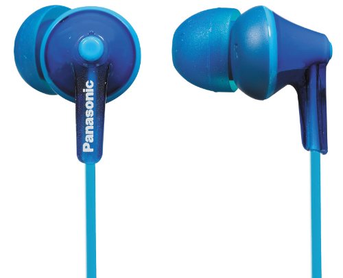 Panasonic RP-HJE125E-A Auriculares Botón con Cable, In-Ear, Sonido Estéreo para Móvil, MP3/MP4 , Diseño de Ajuste Cómodo, Imán Neodimio 9 mm, Azul