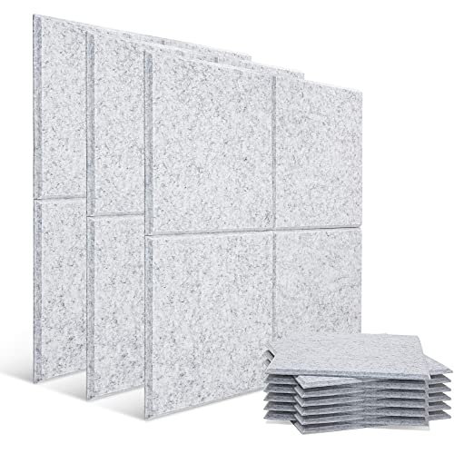 Paneles acústicos 12 unidades de paneles de absorción de sonido de alta densidad, insonorización, ideal para decoración de pared y tratamiento acústico utilizado (30 x 30 x 1 cm)
