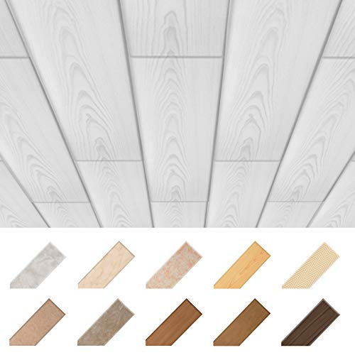 Paneles de techo de 20 metros cuadrados | grano de madera gris | poliestireno extruido | interior | paneles de decoración | XPS | Hexim | 100 x 16,7 cm | P-02