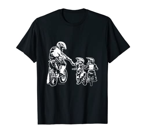 Papá Piloto Motos Cross Motocross Padre Hijo Motero Montar Camiseta