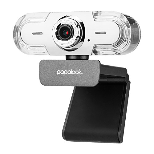 papalook PC Webcam 1080P, PA452 Pro Web Camera Videollamadas Full HD con Micrófono, Enfoque Manual y Cámara USB para Computadora de Escritorio/Portátil/Tableta/Mac, Funciona con Skype, Zoom, WebEx