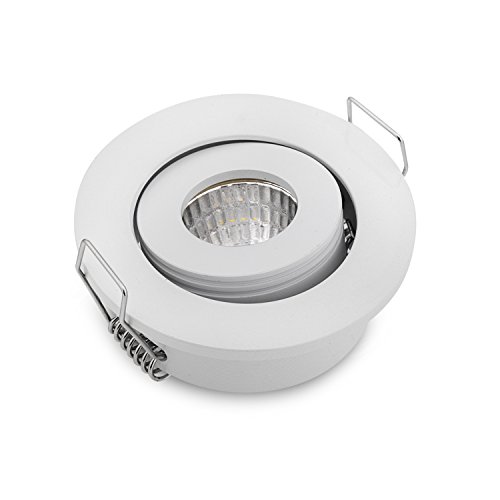 Paquete de 10 focos LED COB de 3 W para gabinete, iluminación de cocina empotrada pequeña + controlador transformador de 6000 K