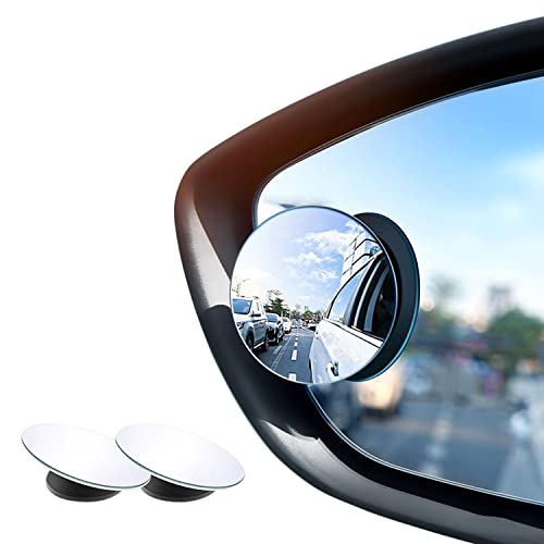 Paquete de 2 espejos de punto ciego para autos Impermeable 360 ° Giratorio Oscilación Ajustable HD Convexo Espejo retrovisor para autos universales Espejo convexo Maximizar