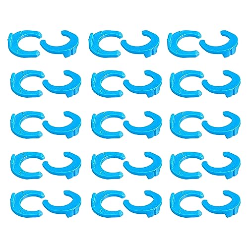 PAROAD 30 clips de cierre azules de 6,35 mm (1/4 pulgadas) para filtro de agua de ósmosis inversa, accesorios para sistema de filtro de agua