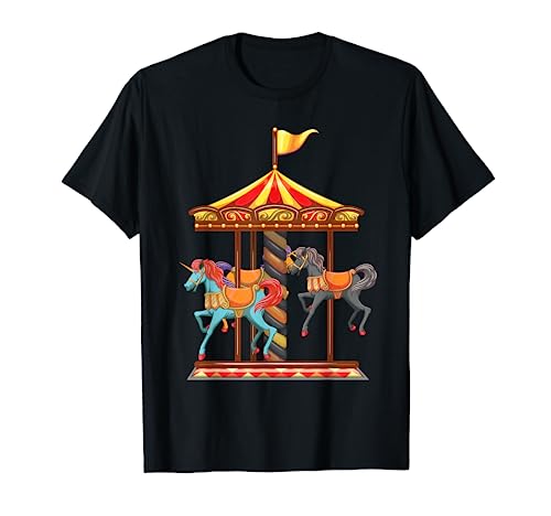 Parque de atracciones temático con caballos de carrusel para Camiseta