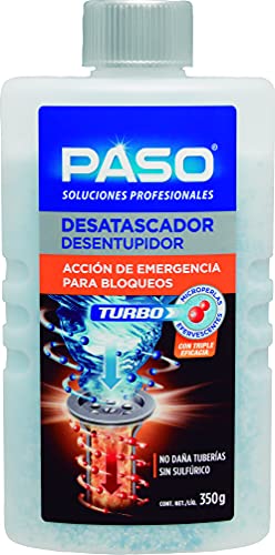 PASO - Desatascador turbo - Perlas desatasca tuberias - Alta eficacia - 350GR