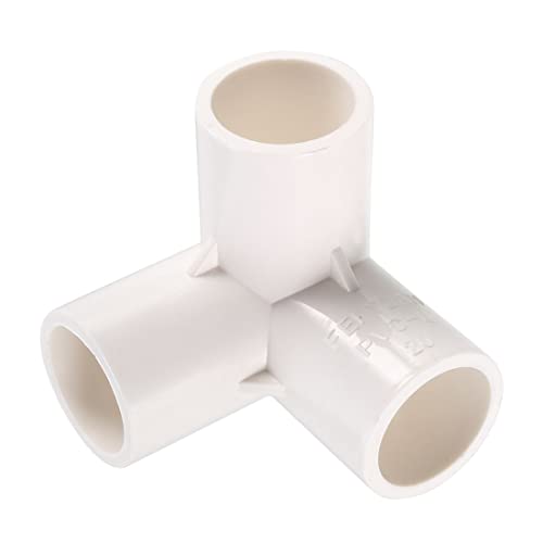 PATIKIL 20 mm tamaño 3 vía codo PVC tubo de conexión 10 piezas mueble grado T ángulo accesorios blanco