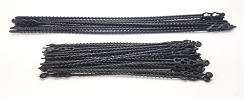 PC24 Shop & Service - Juego de bridas para cables (180 mm, 40 unidades, 320 mm, 10 unidades), color negro