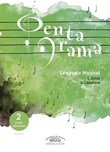 PENTAGRAMA LENGUAJE MUSICAL | Vol. 2 Grado Elemental | Libro en Castellano | Libro del alumno | Incluye CD | Con Cuaderno de ejercicios (Reg. B.3229) | Lenguaje Musical 2