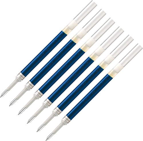 Pentel LR7-D recambios de tinta para bolígrafo EnerGel lápices trazo 0,35 mm, diámetro de bola de 0,7 mm, 12 unidades, color blau/6 Stk.