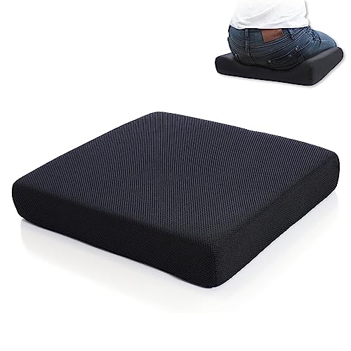 Perseusife Cojín Antiescaras de Espuma Viscoelástica de Memoria para Silla de Ruedas (42x42x8cm) - Cojín Ergonómico para Silla de Oficina - Cojín Viscoelástico para Asiento de Coche