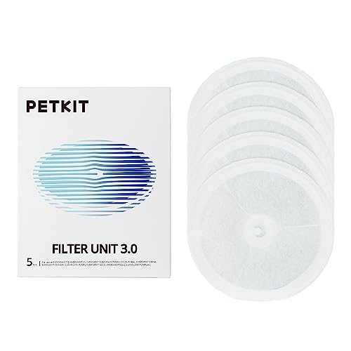 PETKIT Elemento de Filtro 3.0, 5 Piezas para Bebederos 2.0 & 3.0 & CYBERTAIL Fuente,Filtración Más Fuerte…