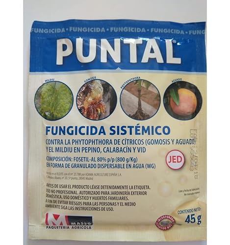 Peyca Fungicida sistémico Puntal contra la phytophthora de cítricos y el mildiu de pepino, calabacín y vid. Sobre 45g