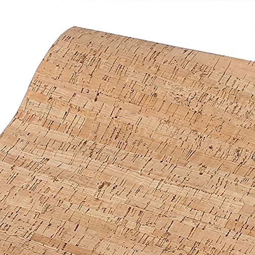 PHBSF 0,4 Mm Tela De Corcho Natural Suave Delgada Ecológico Tela De Piel Sintética Ecológica Craft para Bolso Billetera Zapato Zapato Tapicería Pendiente De Tapicería(Color:135x91cm)