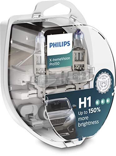 Philips X-tremeVision Pro150 H1 bombilla Halógena faros delanteros +150%, paquete doble