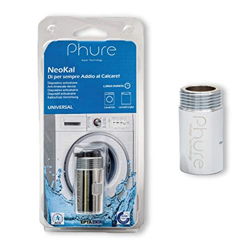 Phure NeoKal - Dispositivo antical universal para lavadora y lavavajillas, imán antical, imanes de neodimio, universal 3/4"