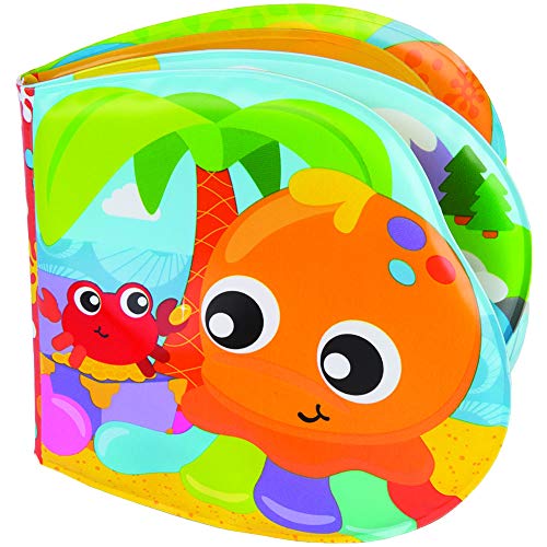 Playgro Libro de Baño, Con Sonidos, A partir de los 6 meses, Sin BPA, Splashing Fun Friends Bath Book, Multicolor, 1 Unidad (Paquete de 1), 40180