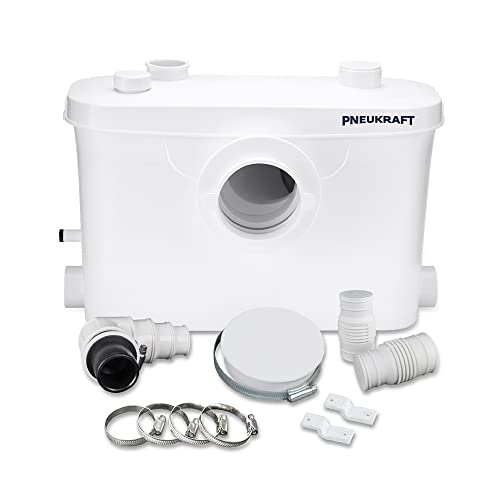 Pneukraft - Trituradora sanitaria (400 W, silenciosa, bomba de elevación para inodoros, fregaderos, duchas, aire acondicionado, máquinas o bañeras de lavado con filtro de carbón