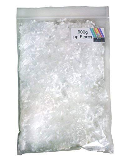 Polipropileno (Pp) Fibras para Hormigón y Nivel 100-900g Bolsas Reduce Contracción y Agrietamiento - 900g x 18mm