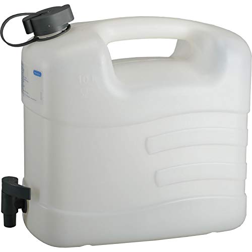 Garrafa bidon de plastico de 25 litros + Grifo para agua homologado ADR  boca ancha ideal para agua gasolina y químicos también como deposito para  aire acondicionado camping furgoneta camper : 
