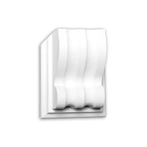 PRO[f]home® - Modillón 438302 Moldura para exteriores Elemento decorativo Elemento de fachada diseño atemporal clásico blanco Profhome