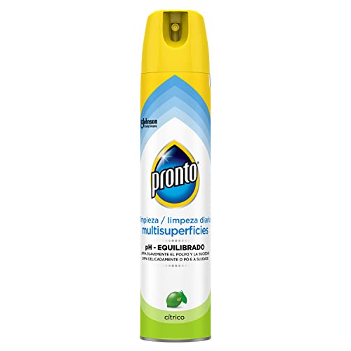 Pronto Limpiador Multisuperficies Aroma Cítrico Spray, Limpia Suavemente el Polvo y la Suciedad, 250 ml