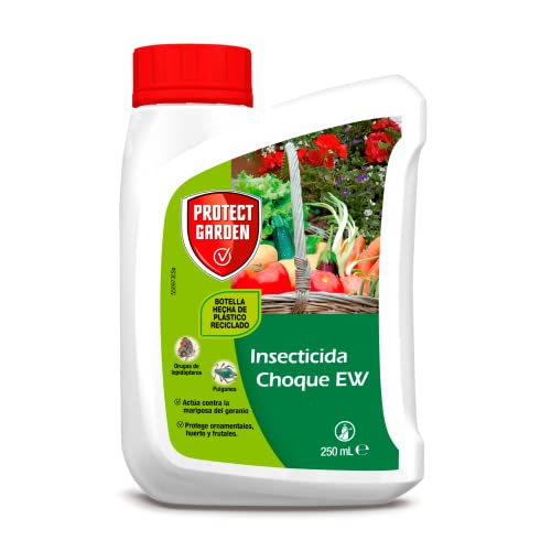 Protect Garden Choque EW - Insecticida polivalente concentrado para ornamentales, frutales y horticolas, pulgones y orugas, 250ml