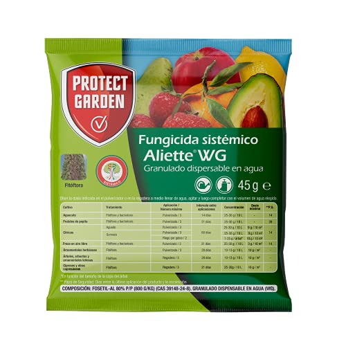 PROTECT GARDEN Fungicida sistémico Aliette WG, ideal para cesped, coníferas y cítricos